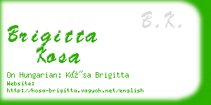 brigitta kosa business card